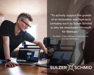 Sulzer Schmid receives support from Microsoft for Startups